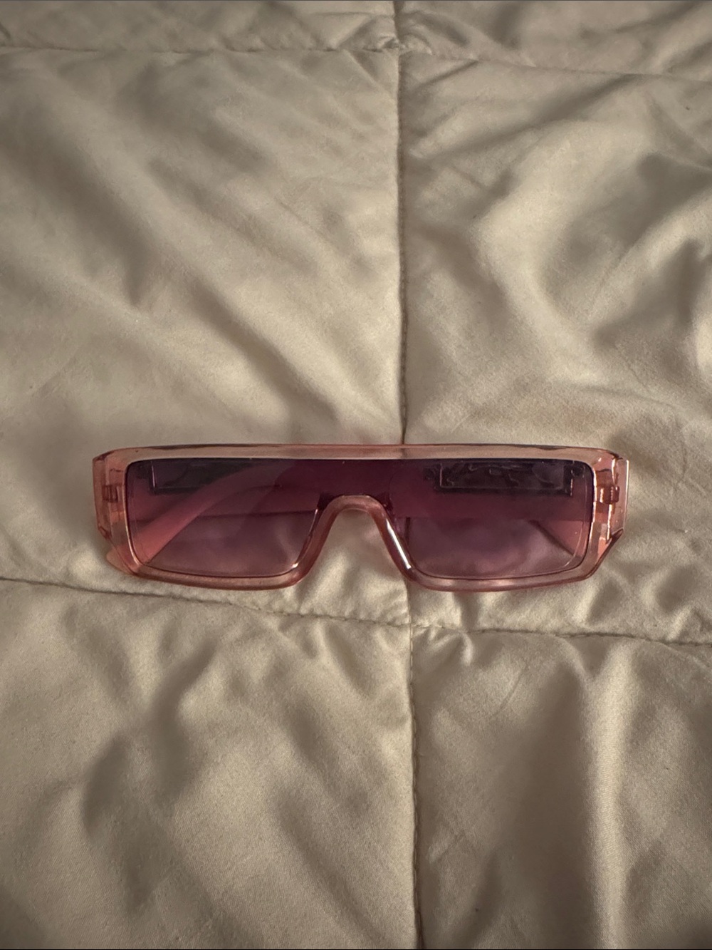Pink Rectangular Fashion Sunglasses
